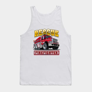 Cartoon Fire Truck Tank Top